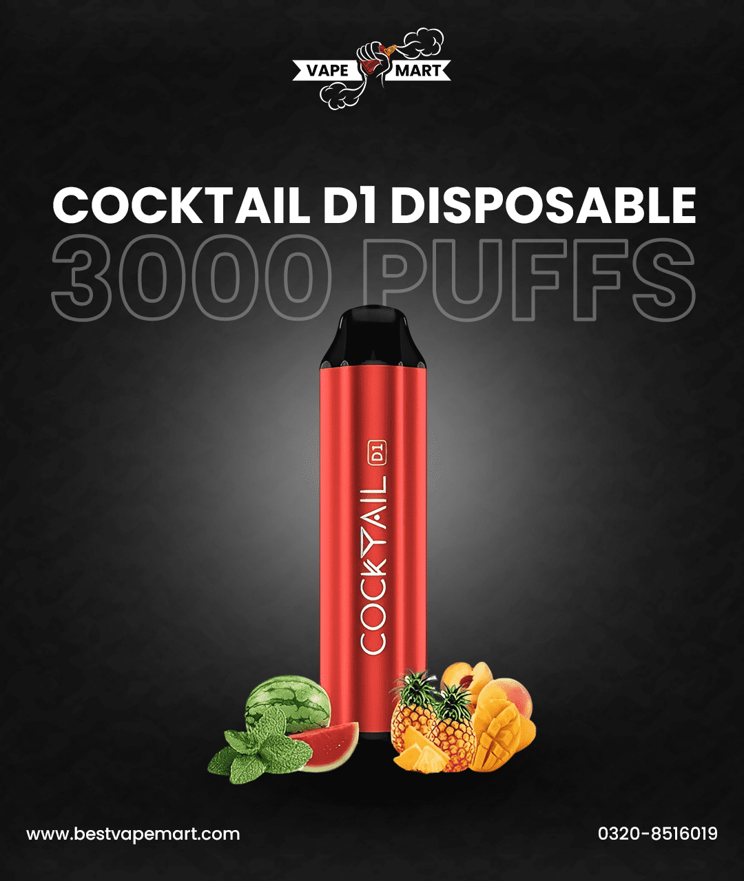 Cocktail D1 3000 Puffs Disposable Vape Kit