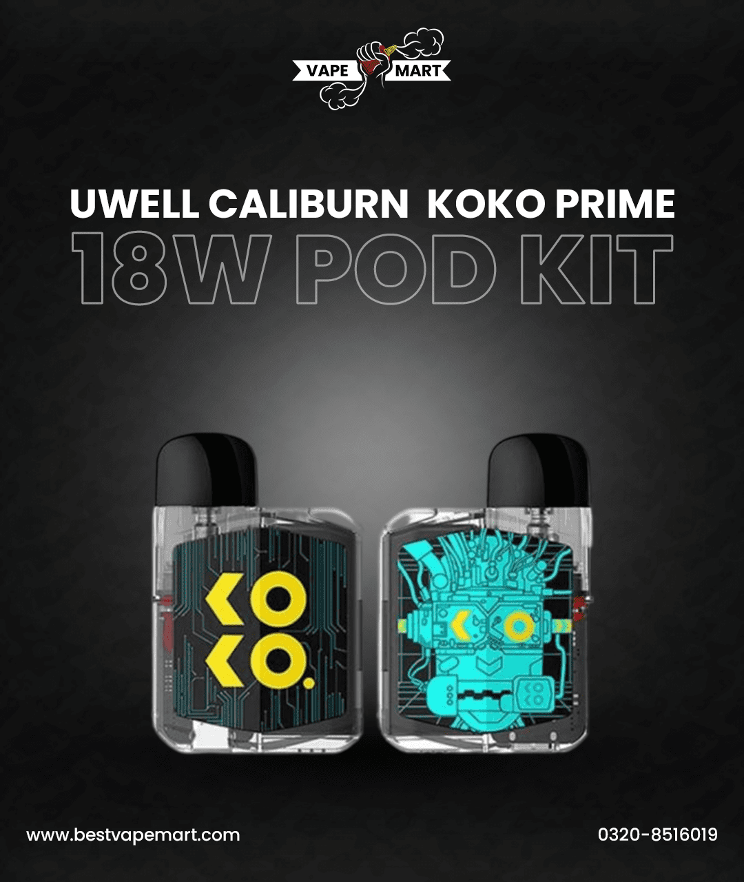Uwell Caliburn KOKO Prime Vision 18W Pod System Kit 690mah 2ml