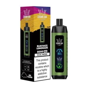 Crown Bar 8000 Pro Dual Mode Blue Razz Lemonade 50mg