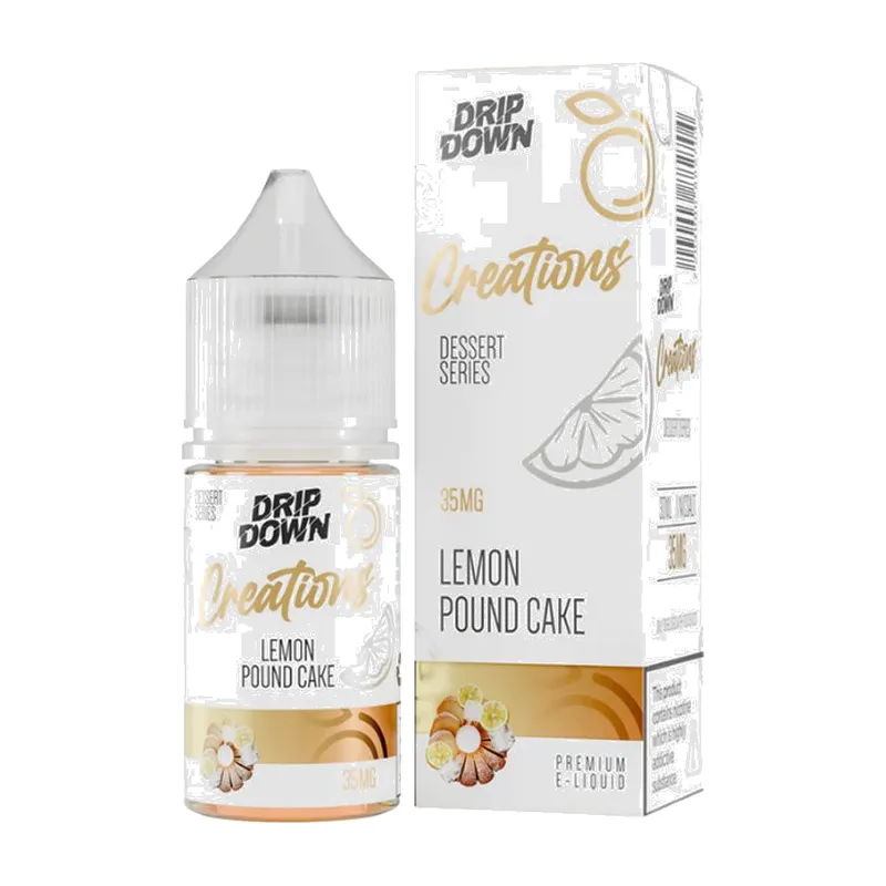 Drip Down Creations Lemon Pound Cake 30ml nic salt bottle