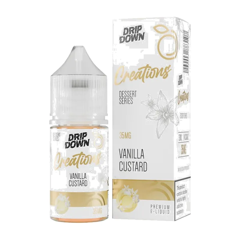 Drip Down Creations Vanilla Custard 30ml nic salt bottle