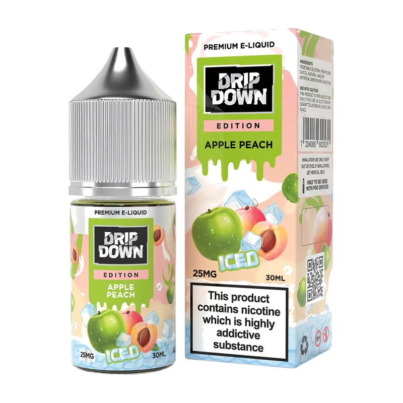 Drip Down Edition Apple Peach Ice 30ml nic salt bottle