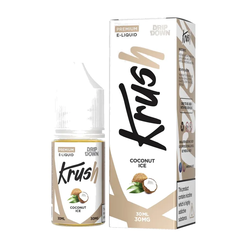 Drip Down Krush Coconut Ice 30ml nic salt bottle