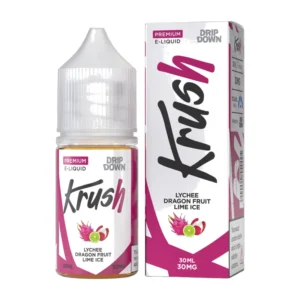Drip Down Krush Lychee Dragon Fruit Lime Ice 30ml nic salt bottle