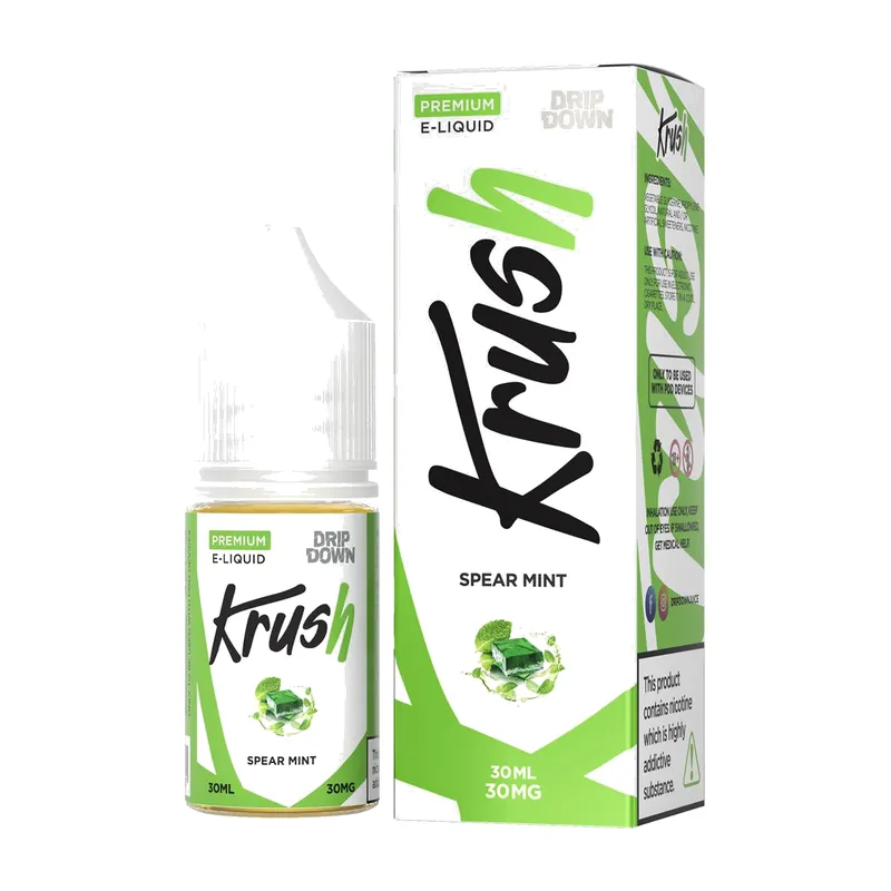 Drip Down Krush Spear Mint 30ml nic salt bottle