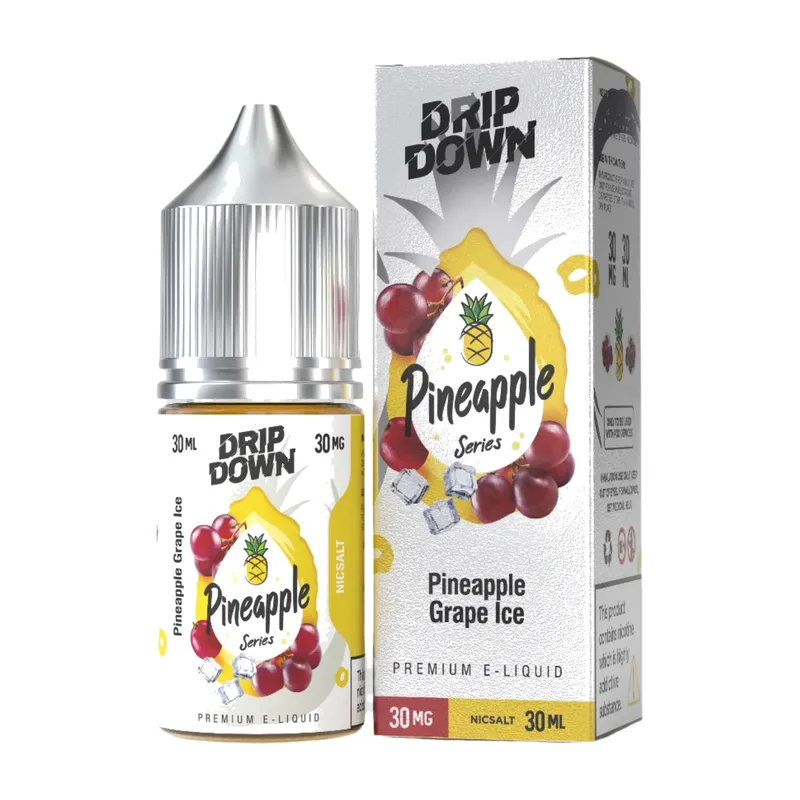 Drip Down Pineapple Series Pineapple Grape Ice 30ml nic salt bottle