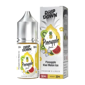 Drip Down Pineapple Series Pineapple Kiwi Melon Ice 30ml nic salt bottle