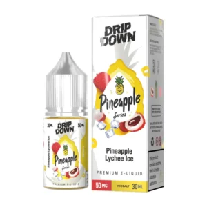 Drip Down Pineapple Series Pineapple Lychee Ice 30ml nic salt bottle