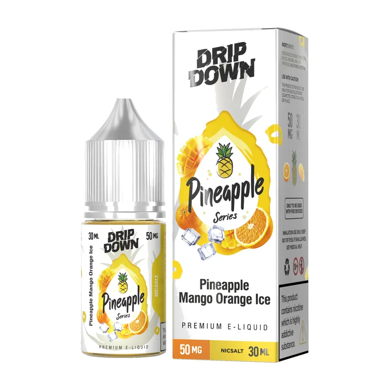 Drip Down Pineapple Series Pineapple Mango Orange Ice 30ml nic salt bottle