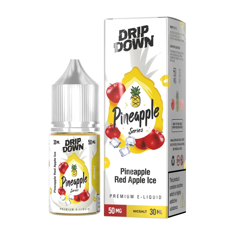 Drip Down Pineapple Series Pineapple Red Apple Ice 30ml nic salt bottle
