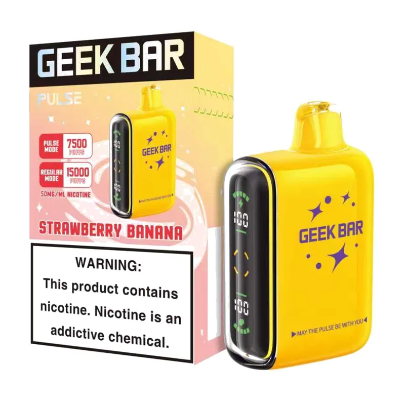 Geek Bar Pulse Strawberry Banana 15000 Puffs 50mg
