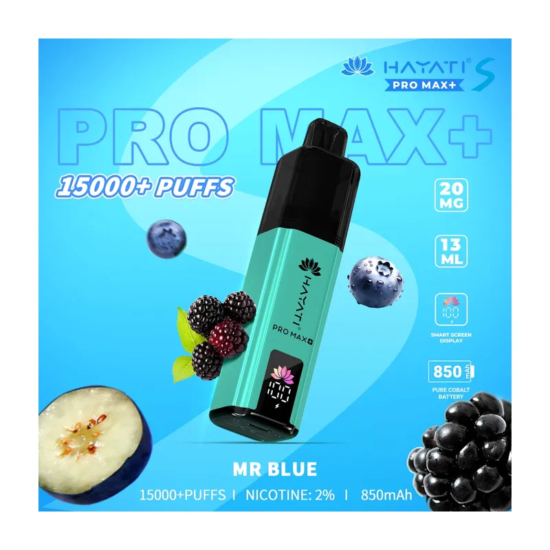 Hayati Pro Maxplus Mr Blue 15000 Puffs 20mg