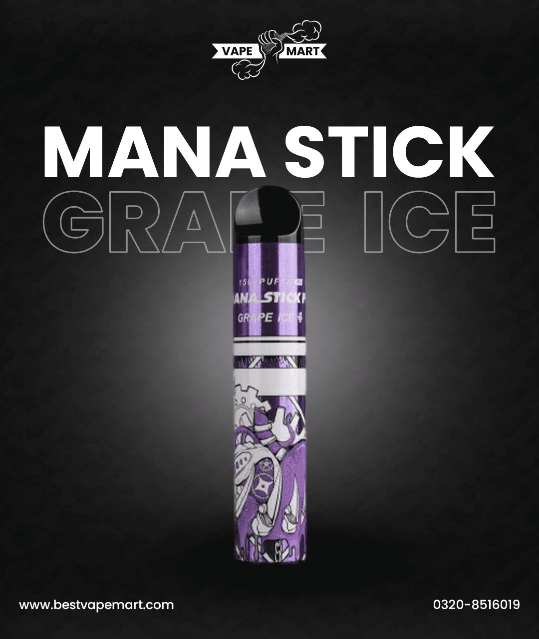 Mana Stick Pro 1500 Puffs Grape Ice