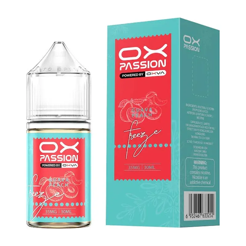 OX Passion Guava Peach Freeze 30ml 35mg Nic Salt