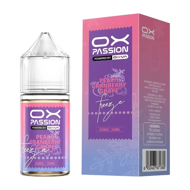 OX Passion Peach Cranberry Grape Freeze 30ml 55mg Nic Salt