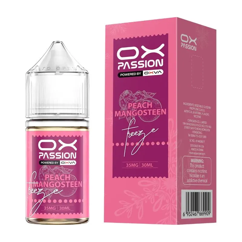 OX Passion Peach Mangosteen Freeze 30ml 35mg Nic Salt