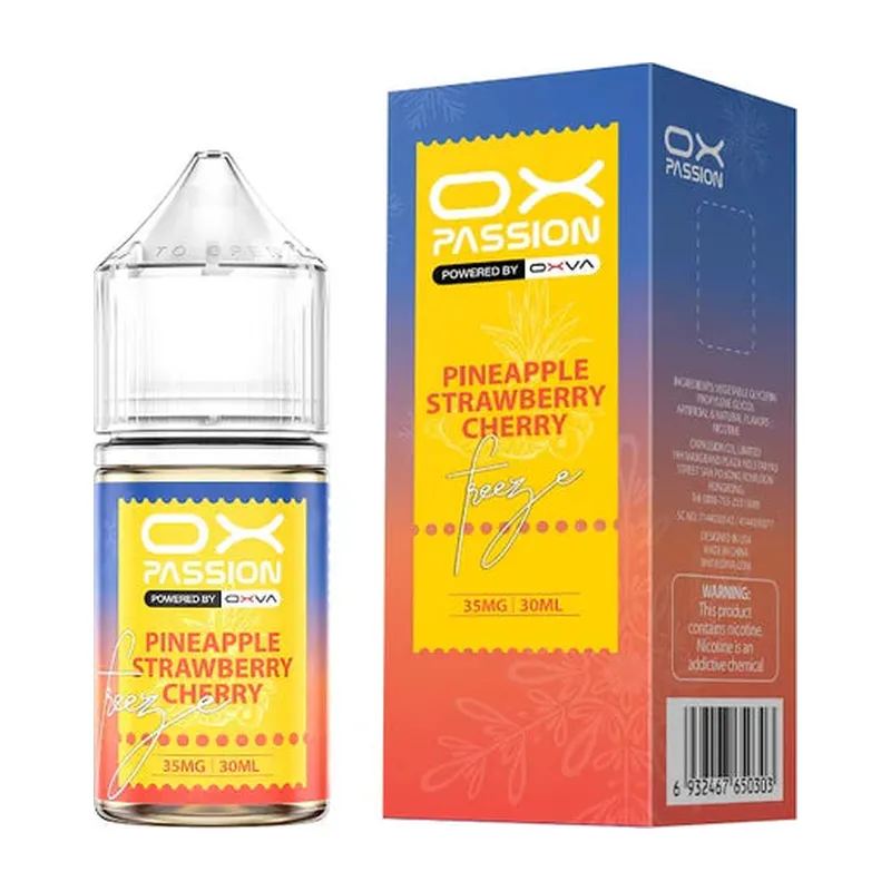OX Passion Pineapple Strawberry Cherry Freeze 30ml 35mg Nic Salt