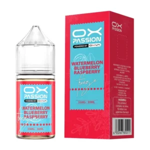 OX Passion Watermelon Blueberry Raspberry Freeze 30ml 35mg Nic Salt