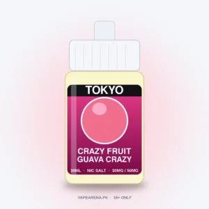 Tokyo Crazy Fruit Guava Crazy 30ml nicotine salt e-liquid bottle