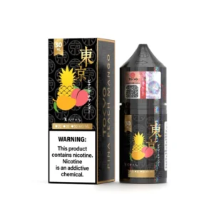 Tokyo Golden Pina Peach Mango 30ml nicotine salt e-liquid bottle