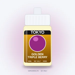 Tokyo Golden Triple Berry 30ml nicotine salt e-liquid bottle