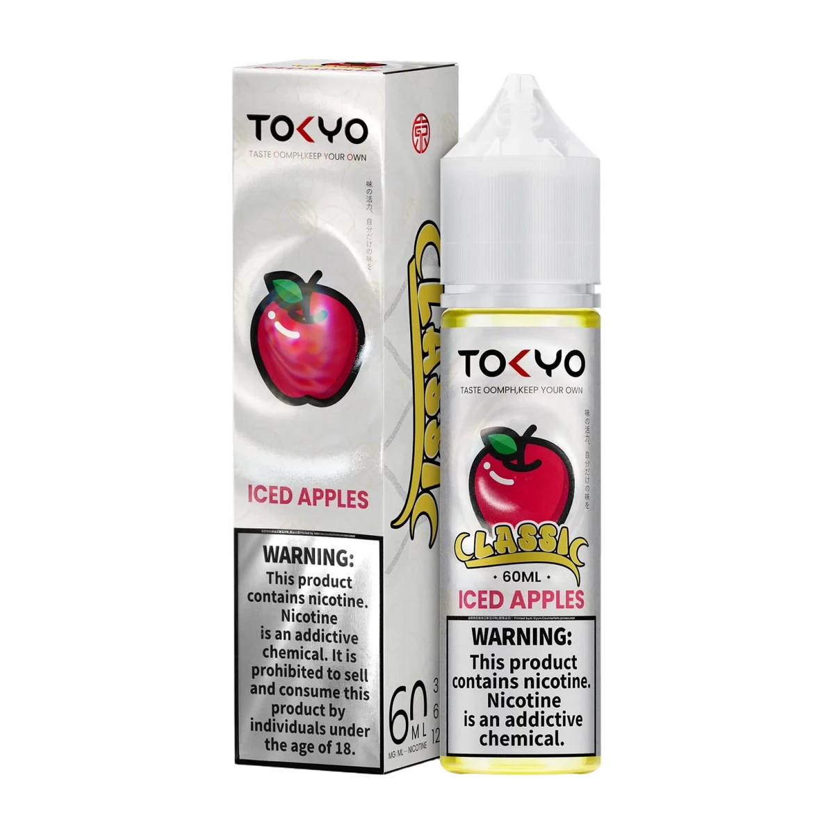 Tokyo Iced Apple Freebase E-juice 60ml nicotine salt e-liquid bottle
