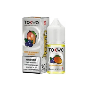 Tokyo Iced Mango Blueberry 30ml nicotine salt e-liquid bottle