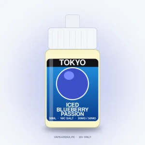 Tokyo Iced Blueberry Passion 30ml nicotine salt e-liquid bottle