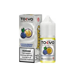 Tokyo Iced Blueberry Passion 30ml nicotine salt e-liquid bottle
