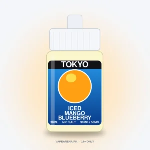 Tokyo Iced Mango Blueberry 30ml nicotine salt e-liquid bottle