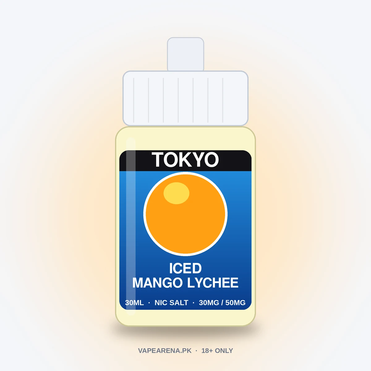 Tokyo Iced Mango Lychee 30ml nicotine salt e-liquid bottle