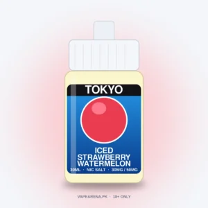Tokyo Iced Strawberry Watermelon 30ml nicotine salt e-liquid bottle