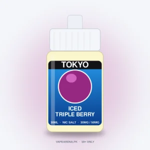 Tokyo Iced Triple Berry 30ml nicotine salt e-liquid bottle