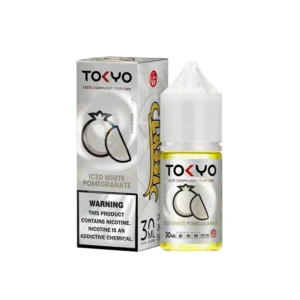 Tokyo Iced White Pomegranate 30ml nicotine salt e-liquid bottle