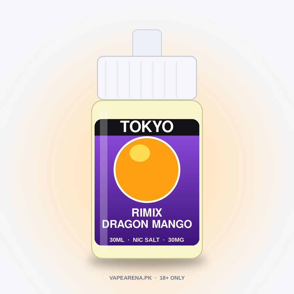 Tokyo Rimix Dragon Mango 30ml nicotine salt e-liquid bottle