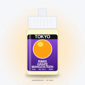 Tokyo Rimix Grape Mangosteen 30ml nicotine salt e-liquid bottle