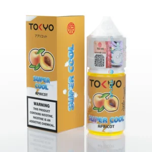 Tokyo Super Cool Apricot 30ml nicotine salt e-liquid bottle
