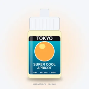 Tokyo Super Cool Apricot 30ml nicotine salt e-liquid bottle