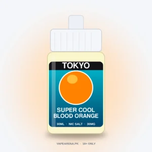 Tokyo Super Cool Blood Orange 30ml nicotine salt e-liquid bottle