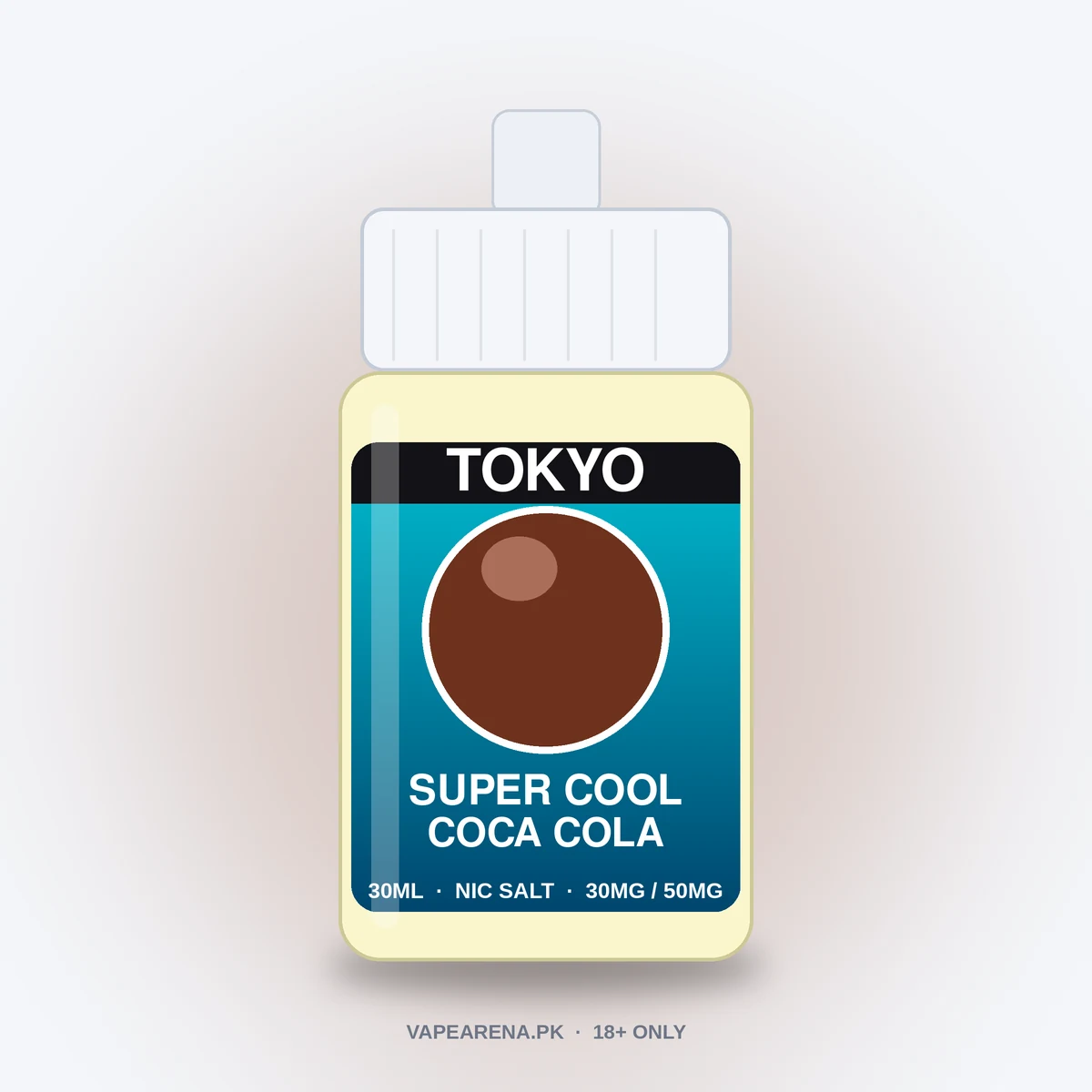 Tokyo Super Cool Coca Cola 30ml nicotine salt e-liquid bottle