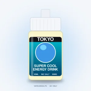 Tokyo Super Cool Energy Drink 30ml nicotine salt e-liquid bottle