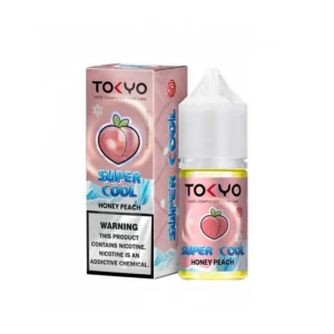 Tokyo Super Cool Honey Peach 30ml nicotine salt e-liquid bottle