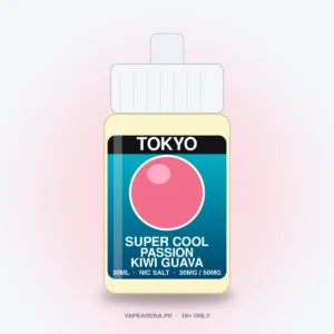 Tokyo Super Cool Passion Kiwi Guava 30ml nicotine salt e-liquid bottle