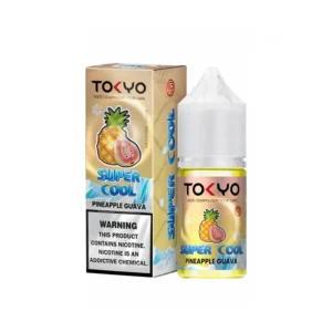 Tokyo Super Cool Pineapple Guava 30ml nicotine salt e-liquid bottle