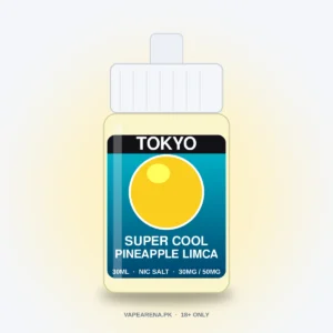 Tokyo Super Cool Pineapple Limca 30ml nicotine salt e-liquid bottle
