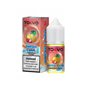 Tokyo Super Cool Pineapple Lychee 30ml nicotine salt e-liquid bottle