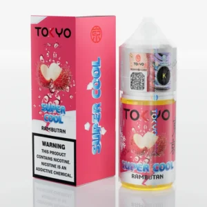 Tokyo Super Cool Rambutan 30ml nicotine salt e-liquid bottle