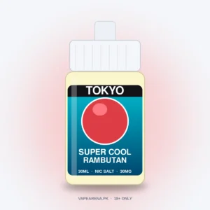 Tokyo Super Cool Rambutan 30ml nicotine salt e-liquid bottle