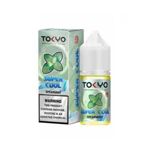 Tokyo Super Cool Spearmint 30ml nicotine salt e-liquid bottle