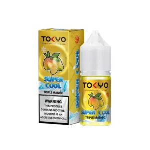 Tokyo Super Cool Triple Mango 30ml nicotine salt e-liquid bottle